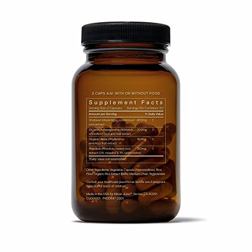 Moon Juice SuperYou Ashwagandha with Rhodiola & Shatavari โ Cortisol Support, Energy & Mood (60 capsules)