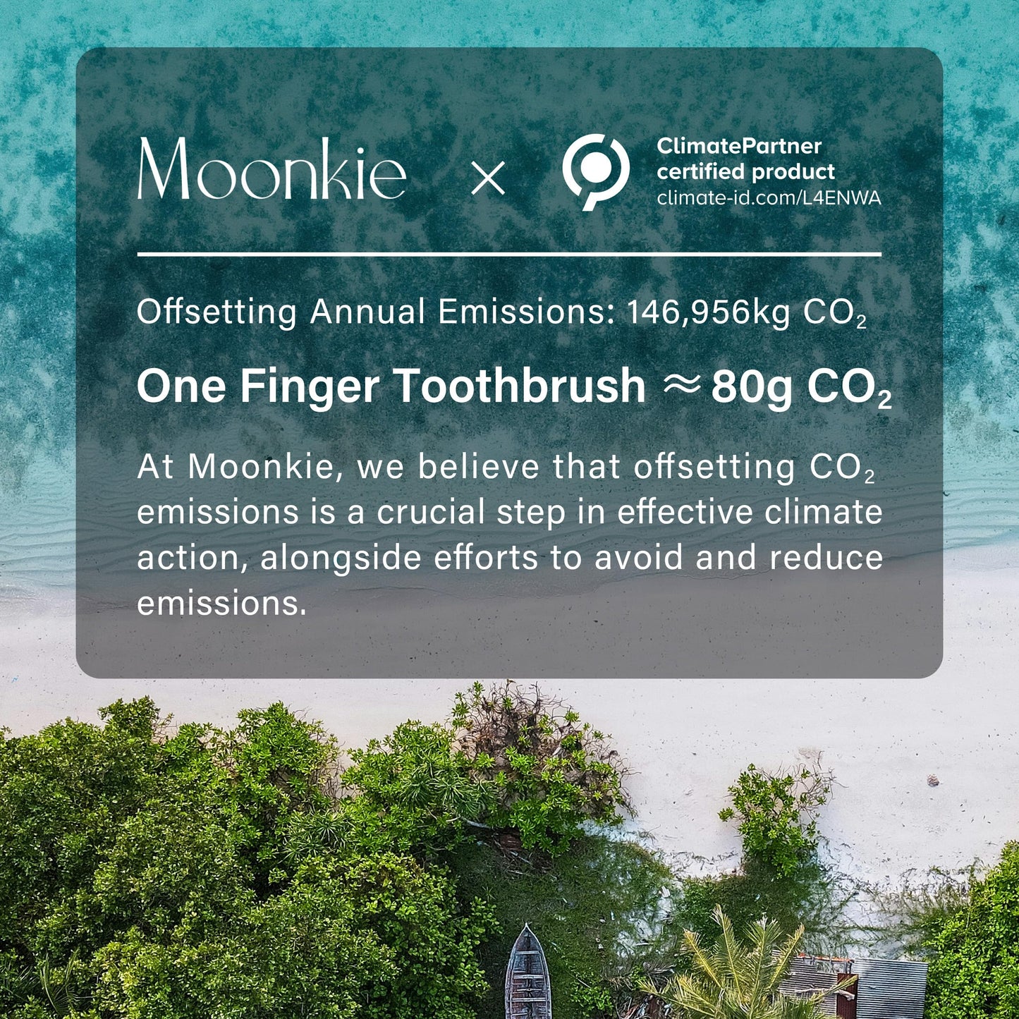 Moonkie Baby Finger Toothbrush Kit โ 2-Pack Silicone Oral Cleaner for Teething (Clay & Ivory) 3+ Months
