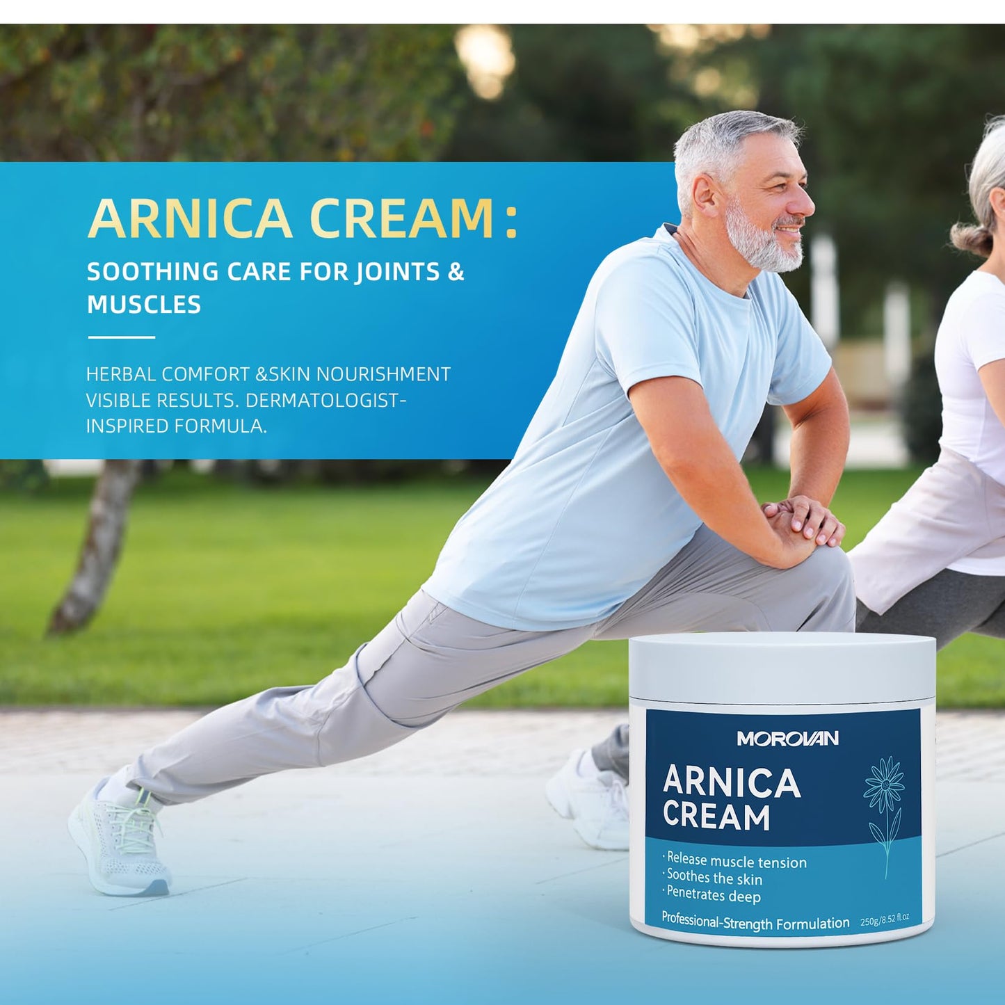 Morovan Arnica Cream 8.52 oz โ Arnica Relief for Swelling, Soreness & Recovery