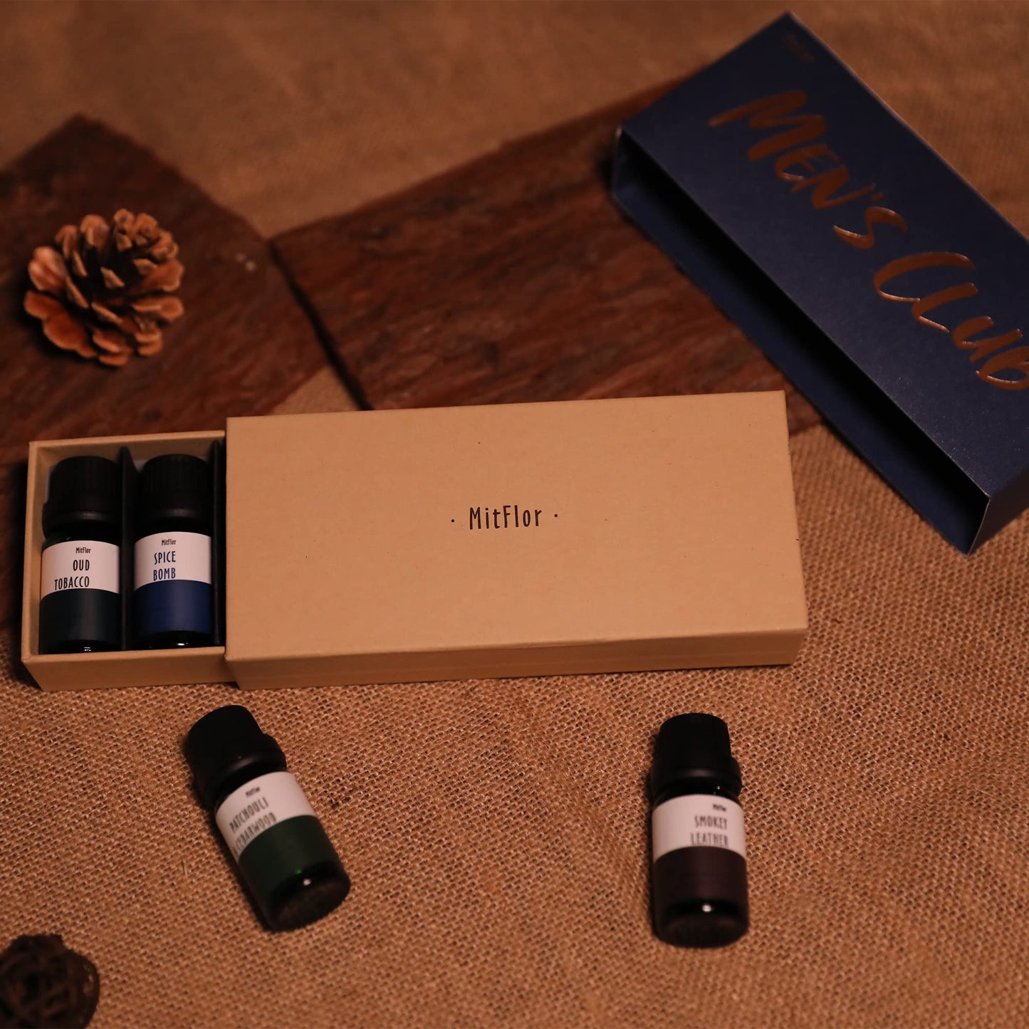 MitFlor Men's Club Fragrance Gift Set โ 6x 10ml Premium Fragrance Oils for Diffusers, Candles & Soaps