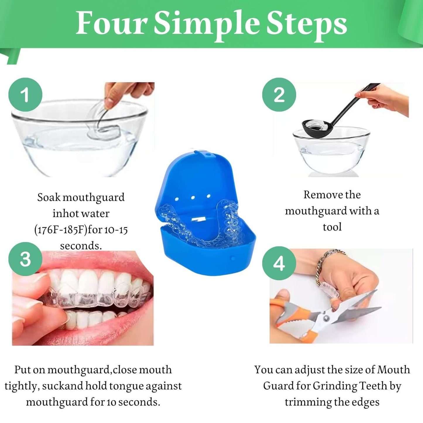 Mouth Guard for Clenching Teeth at Night โ 4 Pack Night Guards