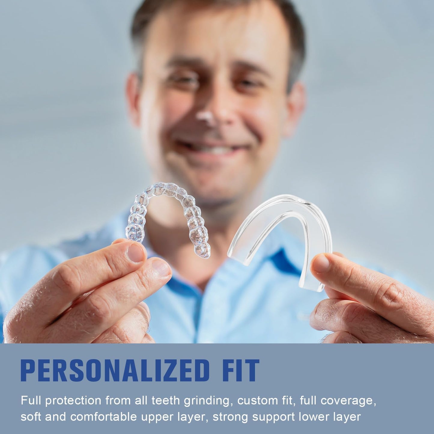Mouth Guard for Teeth Grinding at Night โ EVA Night Guard with 6 Cleaning Tablets