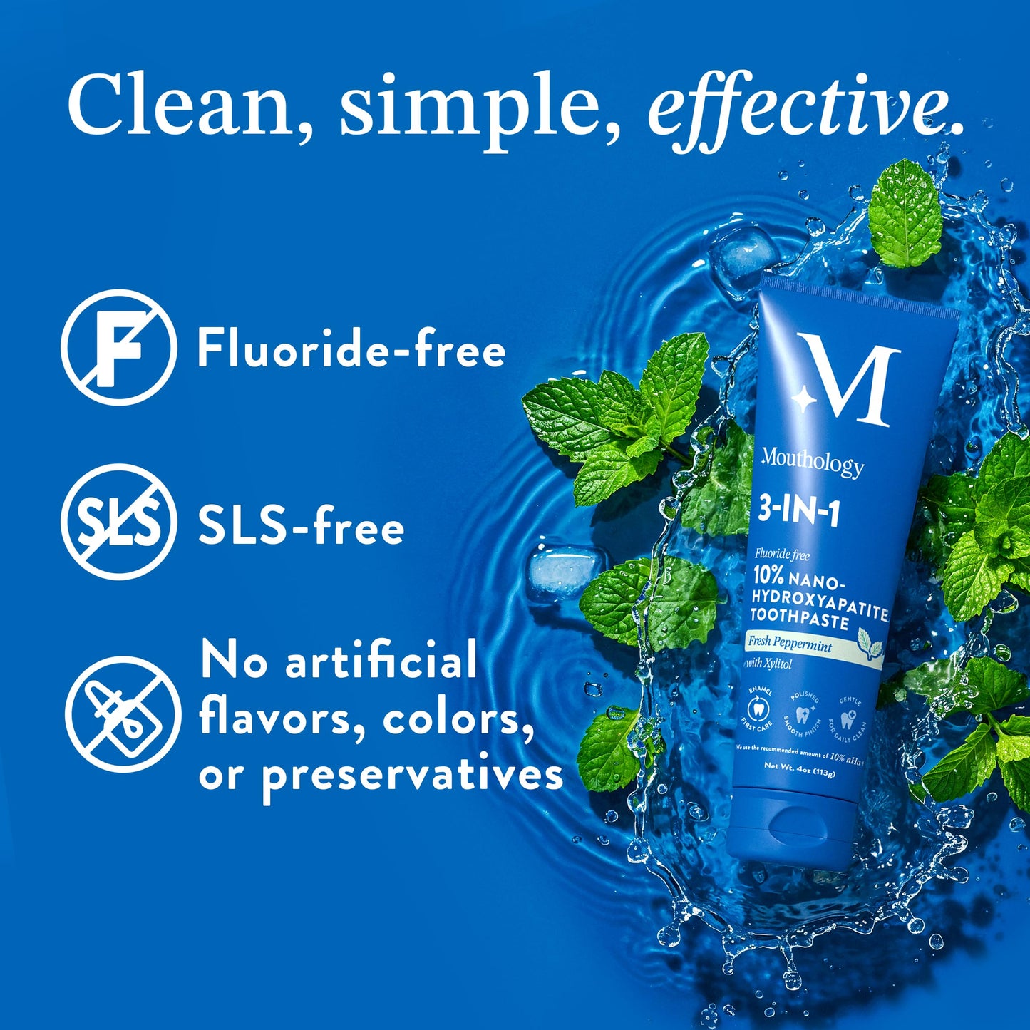 Mouthology 10% Nano Hydroxyapatite Toothpaste โ Fluoride Free, SLS Free, 4oz