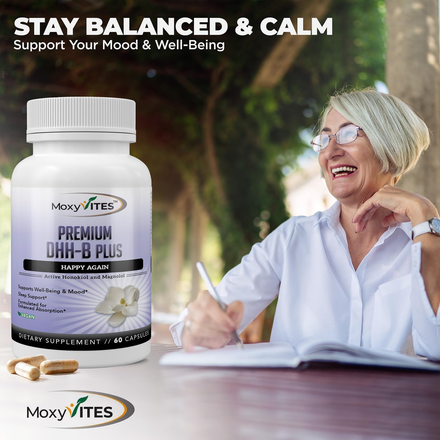 MoxyVites DHH-B: Bioactive Honokiol Magnolia Bark Extract โ 60 Vegan Capsules