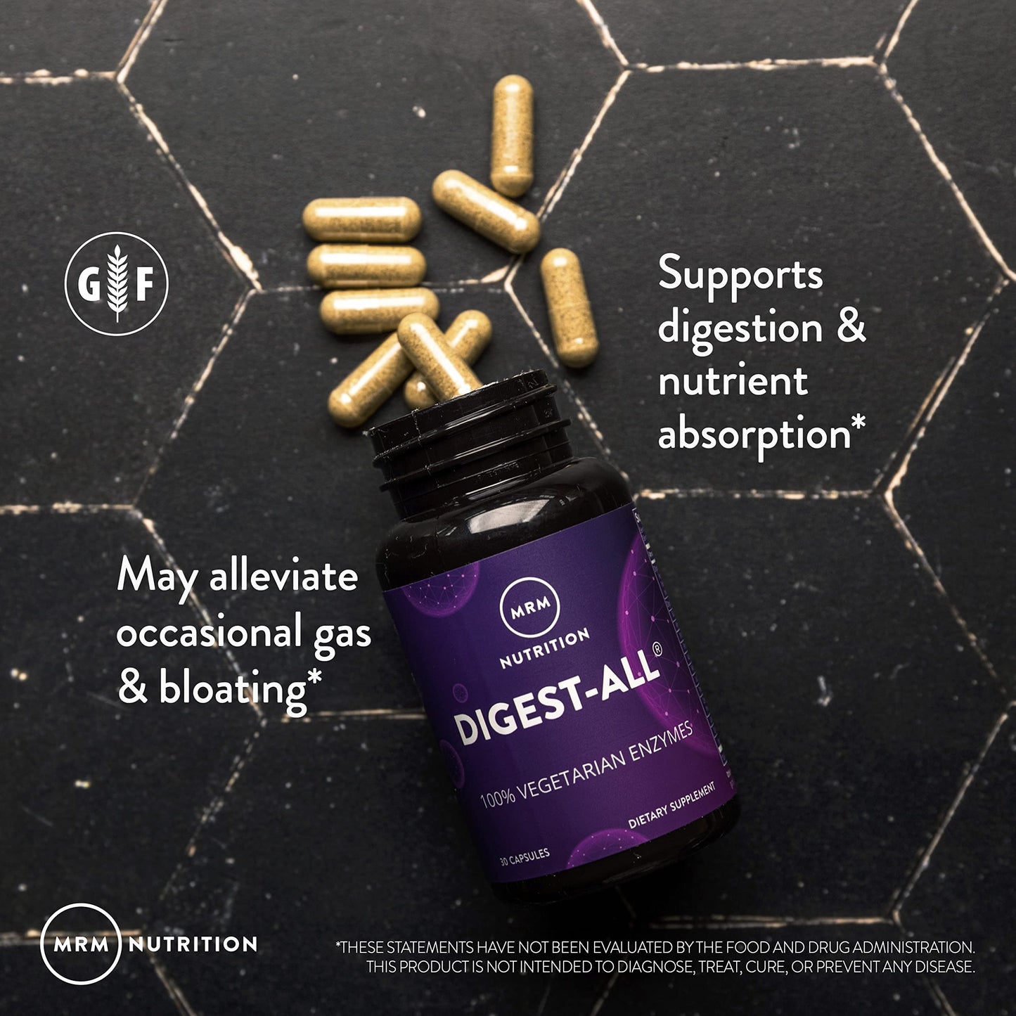 MRM Digest-All Digestive Enzymes โ Lactase, Amylase & Lipase | 15 Servings | Vegetarian & Gluten-Free