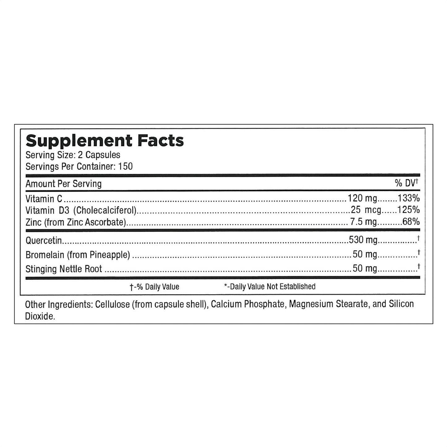 Mt. Angel Vitamins Zinc Quercetin with Bromelain β Immune Support & Respiratory Health | Quercetin 500mg, Zinc 50mg | 300ct