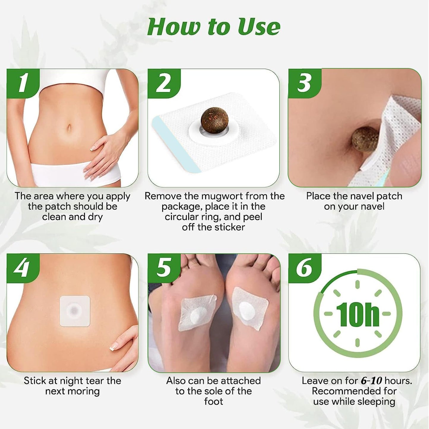 Mugwort Belly Patch โ Natural Wormwood Patches & Belly Stickers