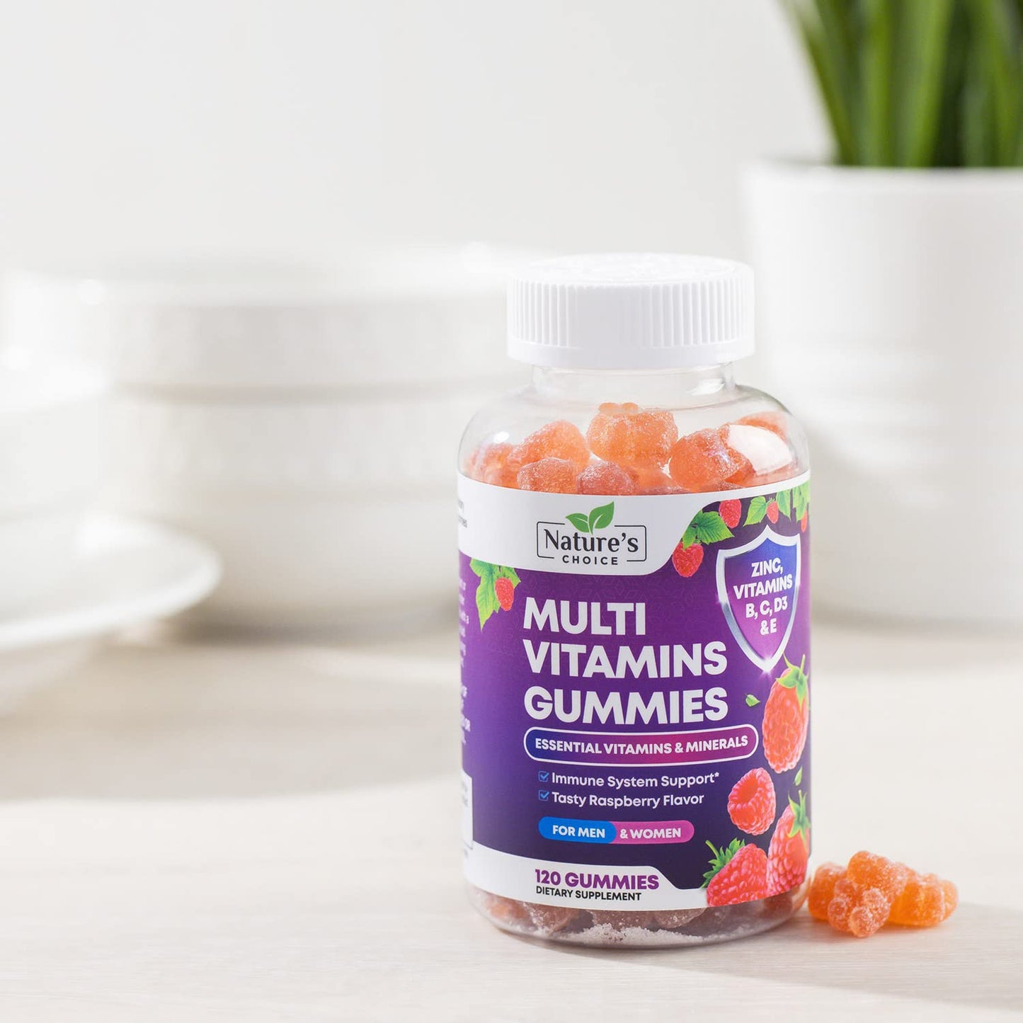 Multivitamin Gummies for Adults โ Immune Support, Vitamins A C D E B12, 120 Gummies