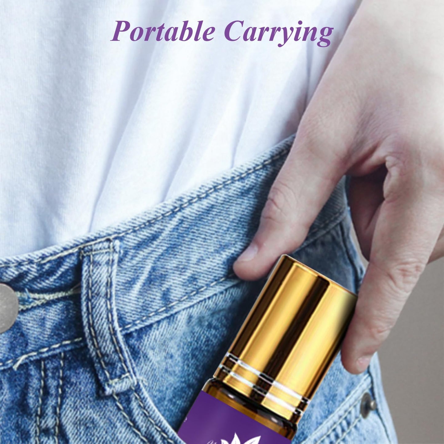 Lavender Essential Oil Roll On โ Mumianhua 0.33oz | Therapeutic Aromatherapy
