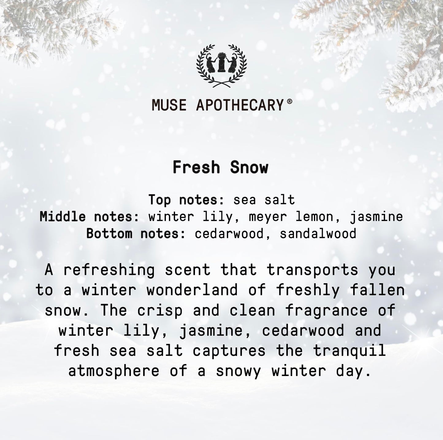 Muse Apothecary Pillow Ritual Pillow Mist โ Fresh Snow (8 oz) 2-Pack