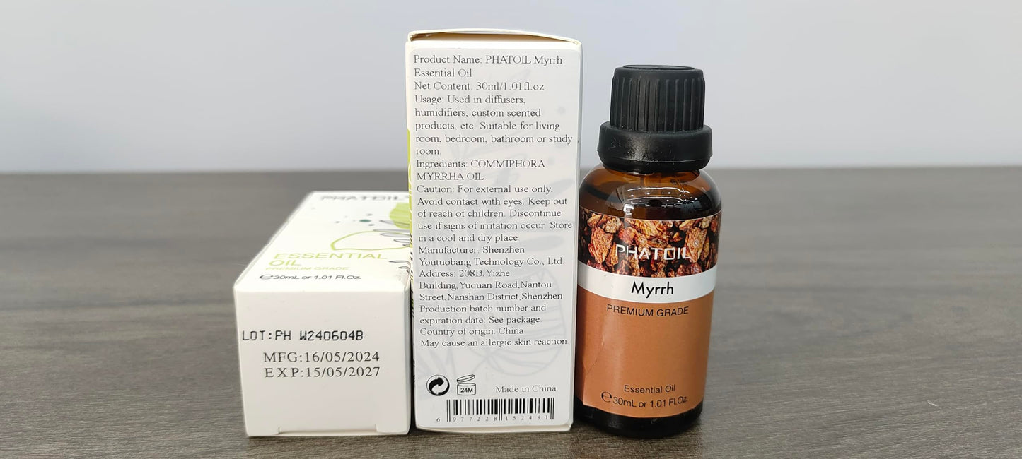 Myrrh Essential Oil 30ml โ PHATOIL Pure Essential Oil for Aromatherapy