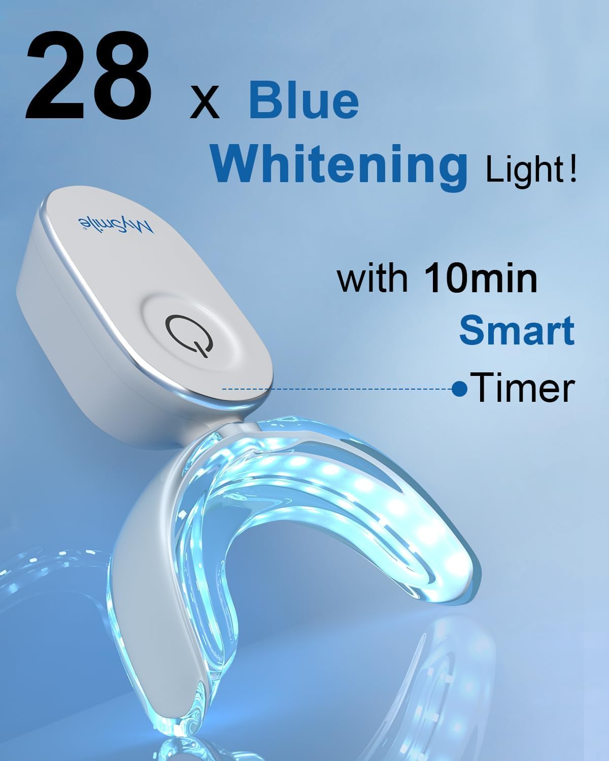 MySmile Teeth Whitening Strips Kit โ 14 Treatments, 28 LED, Fast Whitening