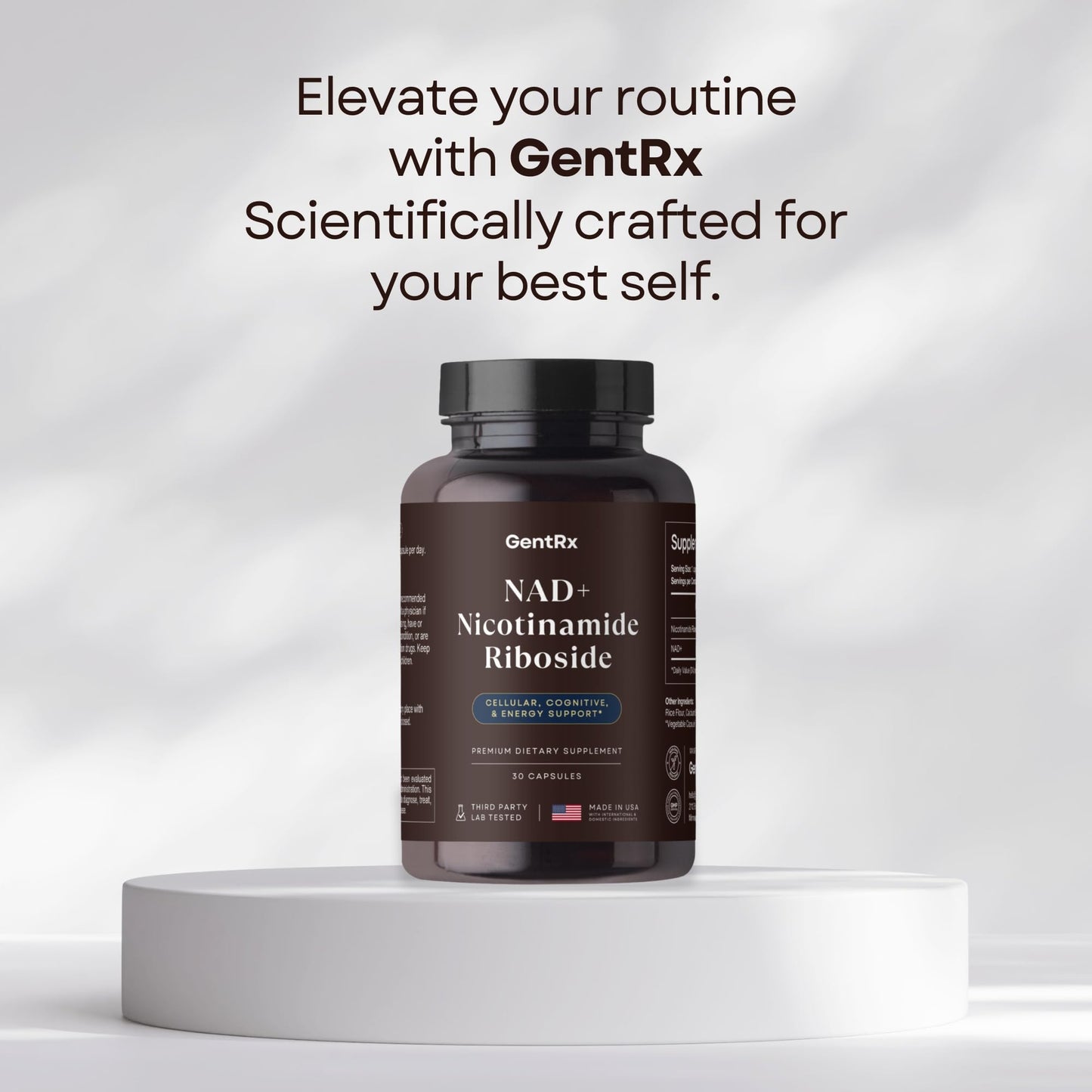 NAD+ & NR Supplement - Third-Party Tested, USA Made, 30-Day Supply