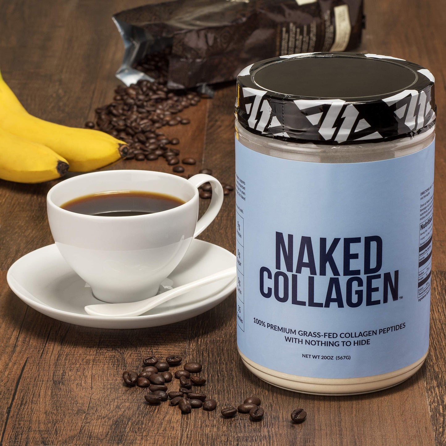 NAKED Collagen Peptides Powder โ Pasture-Raised, Unflavored, 60 Servings, 20oz | Paleo, Keto, Gluten Free, Non-GMO