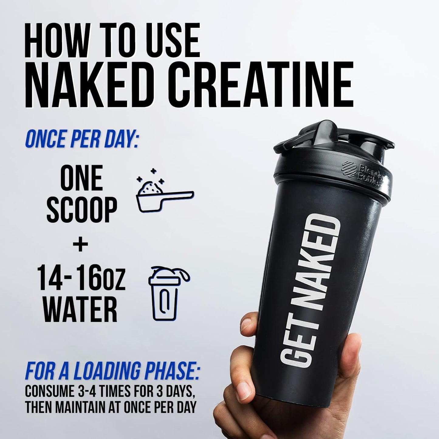 NAKED Pure Micronized Creatine Monohydrate Powder โ Unflavored, 500g Bulk | Vegan, Non-GMO, Gluten-Free, Soy-Free | 100 Servings