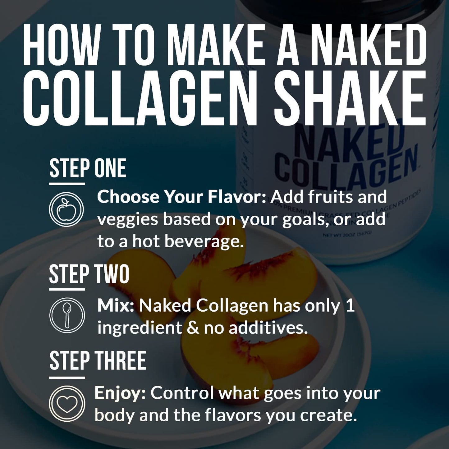 NAKED Chocolate Collagen Peptides Powder β 24 Servings, 20 oz, Grass-Fed, Paleo & Keto Friendly, Non-GMO, Gluten Free