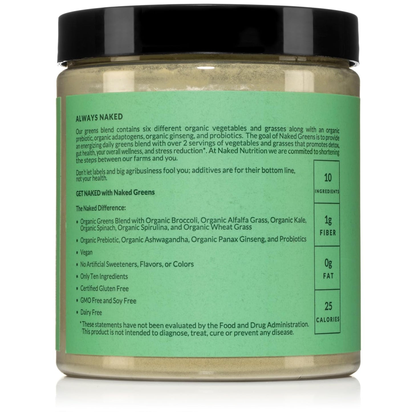 NAKED Super Greens Powder β Organic Greens, 35 Servings, Vegan & Non-GMO