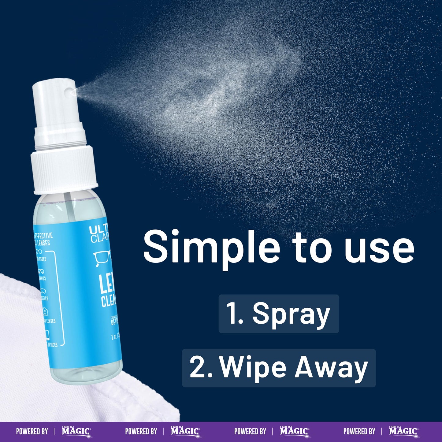 Nano Magic Eyeglass Lens Cleaning Spray 6 oz (3 Pack) โ Silicone-Free