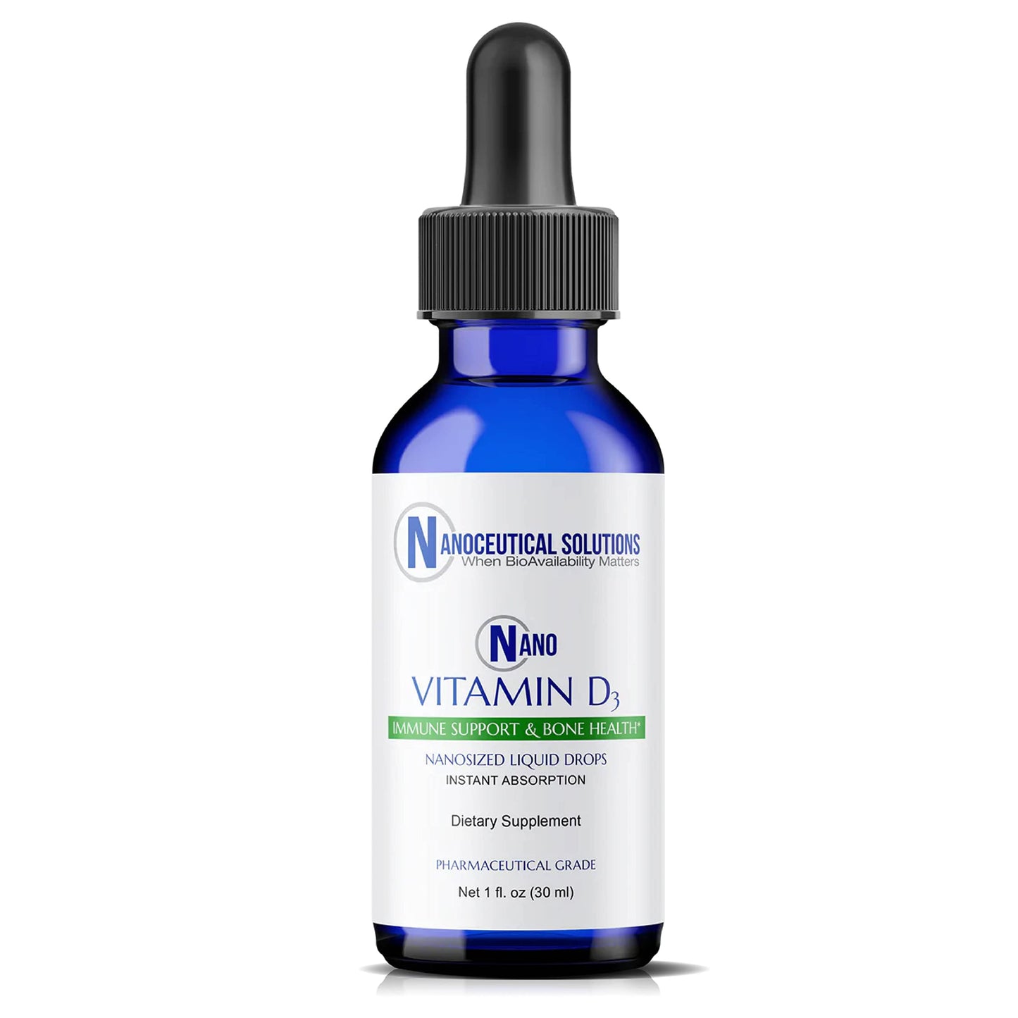 Nano Vitamin D3 Nanosized Drops โ 5000 IU, Rapid Absorption, 30 ml | Supports Bone, Muscle & Heart Health