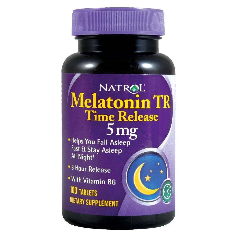 Natrol Melatonin Time Release 5mg Tablets โ 100 ea (Pack of 3)
