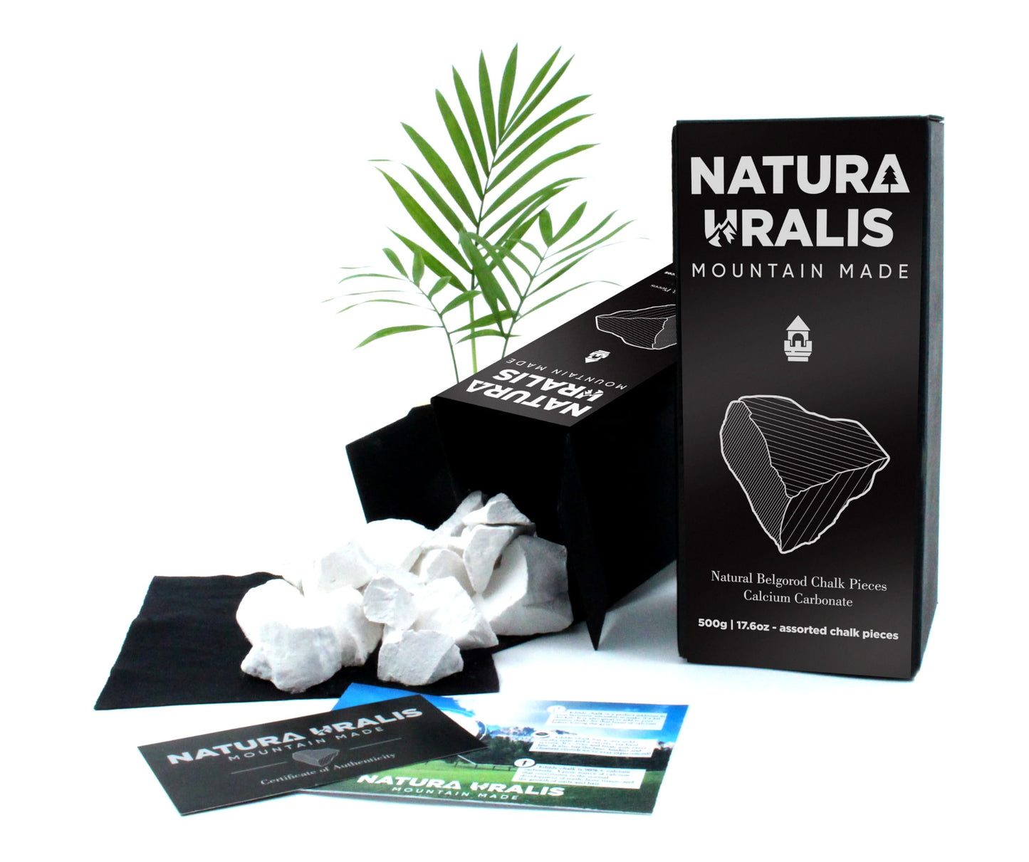 Natura Uralis Premium Belgorod Chalk Chunks - 17oz White Calcium Carbonate