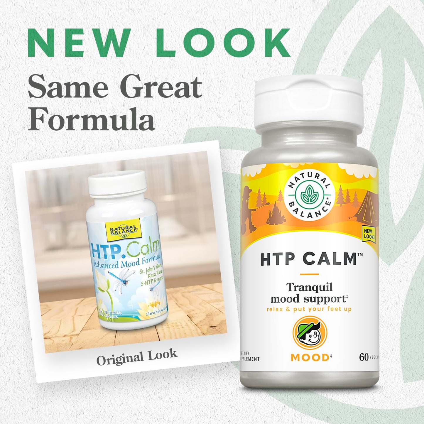 Natural Balance HTP Calm โ Herbal Mood & Stress Support | 60 Caps