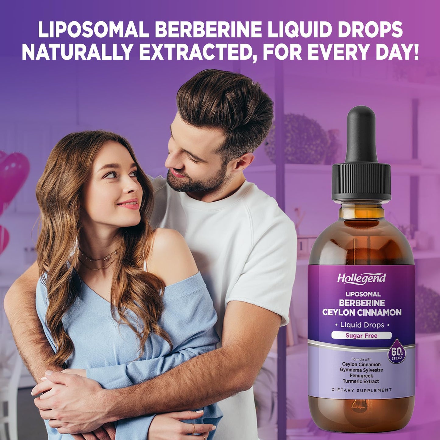 Liposomal Liquid Berberine Drops Sugar Free β Immune & Digestive Support (Lemon, 2 fl oz)