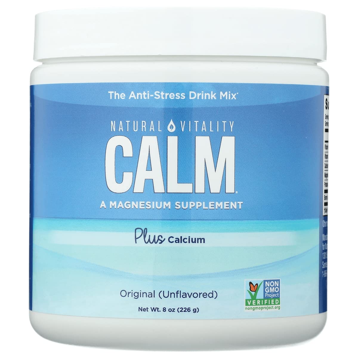 Natural Vitality Calm Magnesium Powder Plus Calcium โ Unflavored, 8 oz