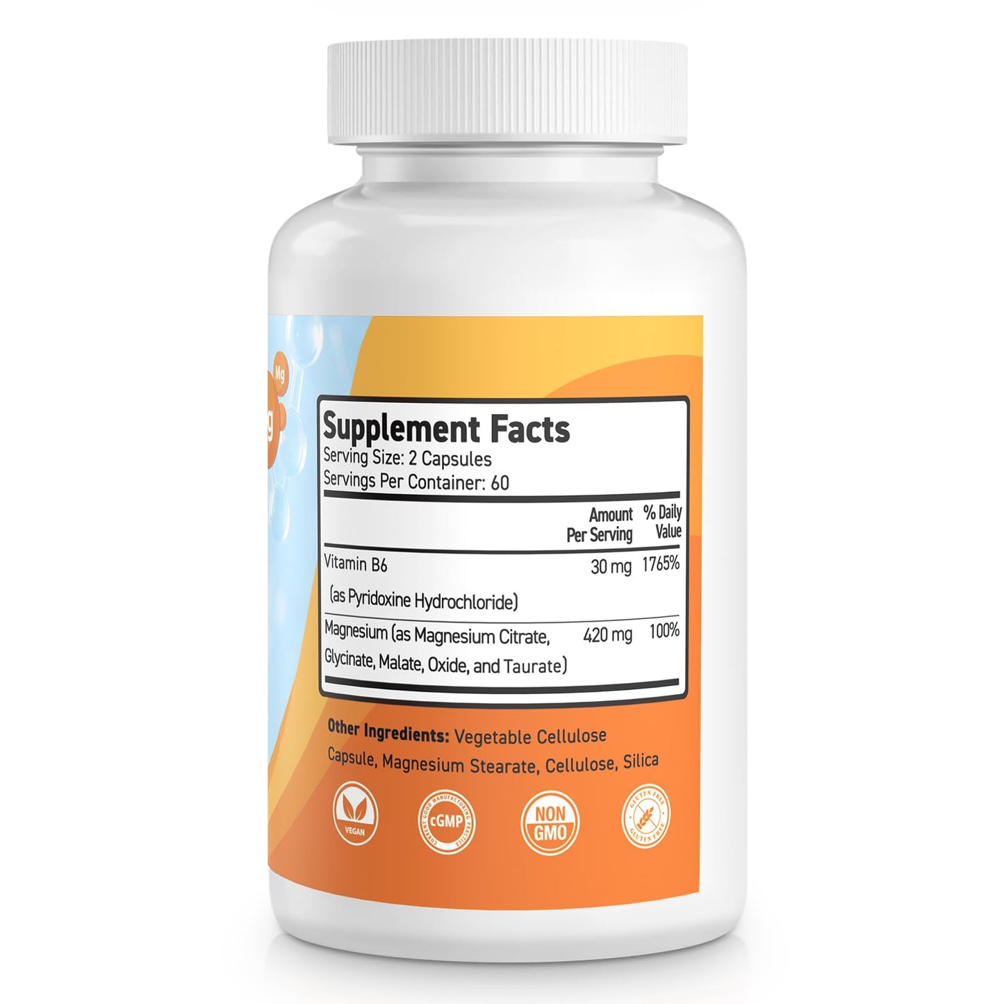 Nature Echo 6-in-1 Magnesium 420mg โ Glycinate, Malate, Taurate, Citrate, Oxide + B6