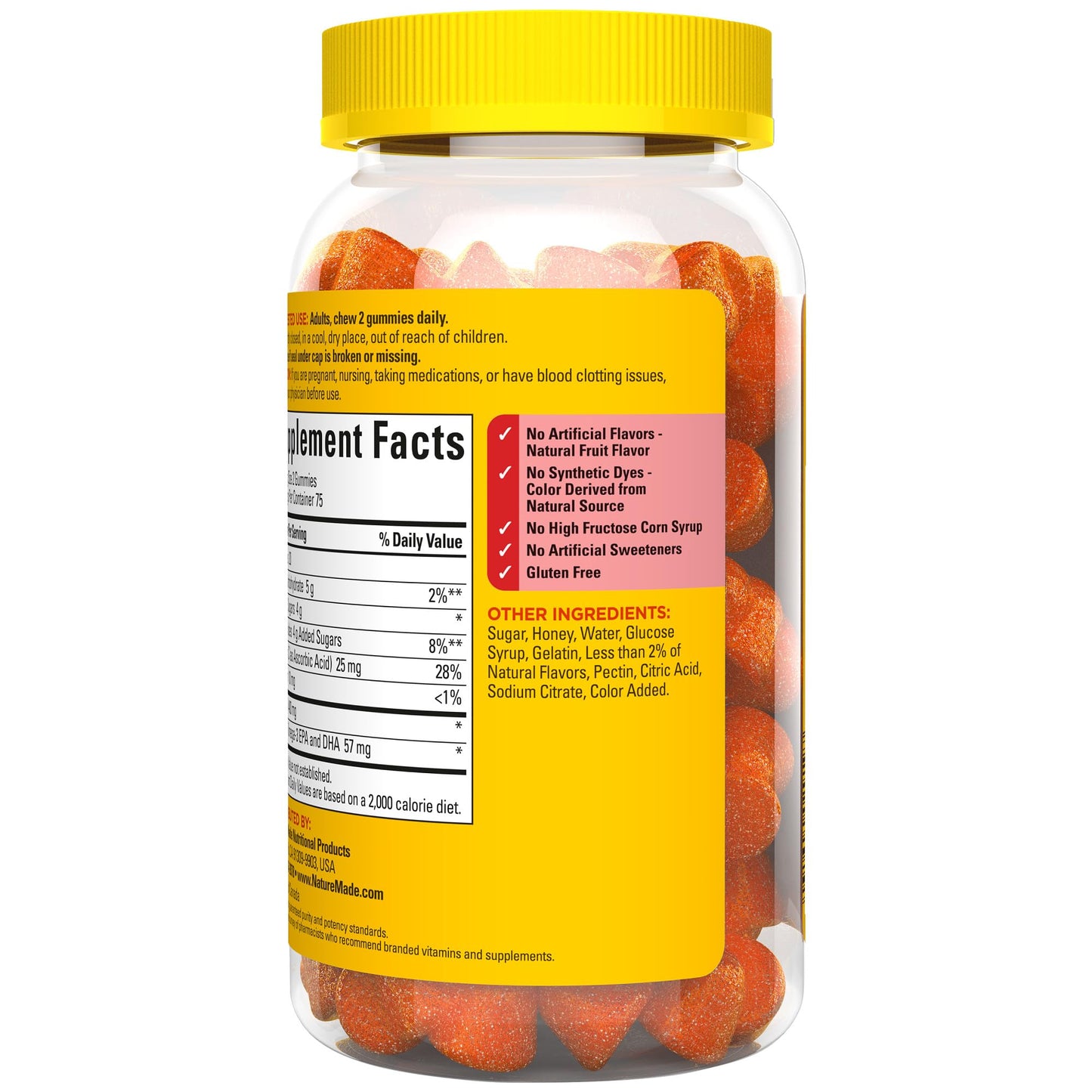 Nature Made Fish Oil Omega-3 Gummies - Heart Health (150 Count, 75-Day Supply)