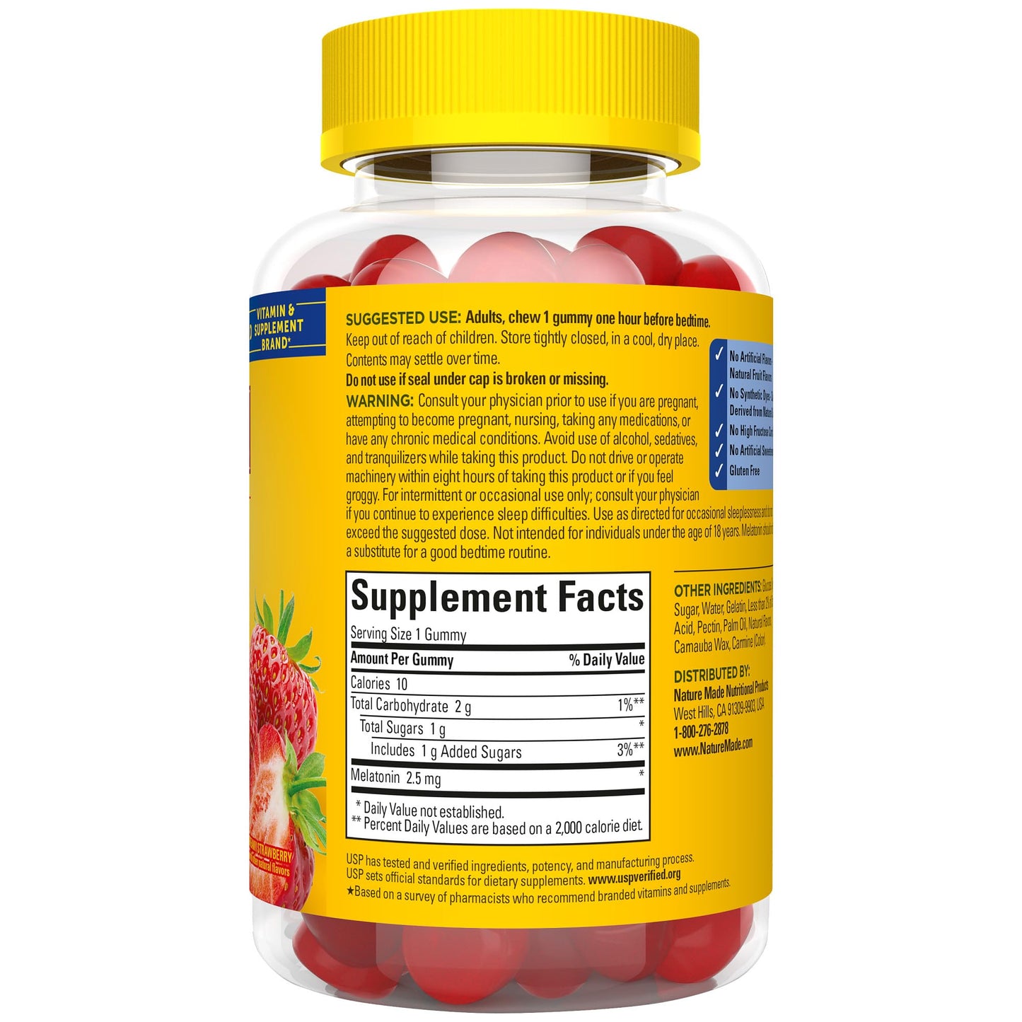 Nature Made Melatonin Gummies 2.5 mg โ 80 Count, Drug-Free Sleep Aid for Adults