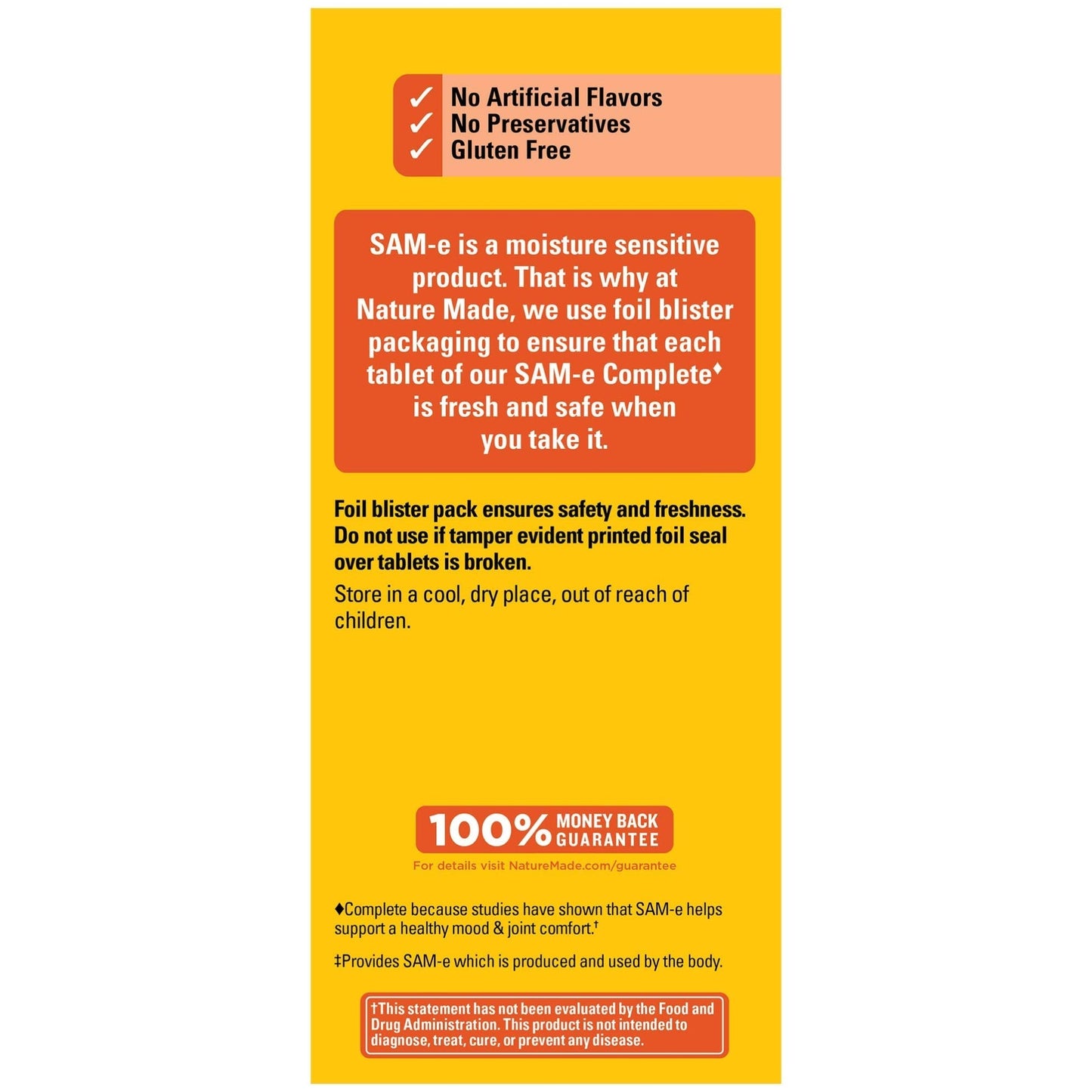 Nature Made SAM-e Complete 400 mg โ Mood Support & Joint Health | 36 Tablets