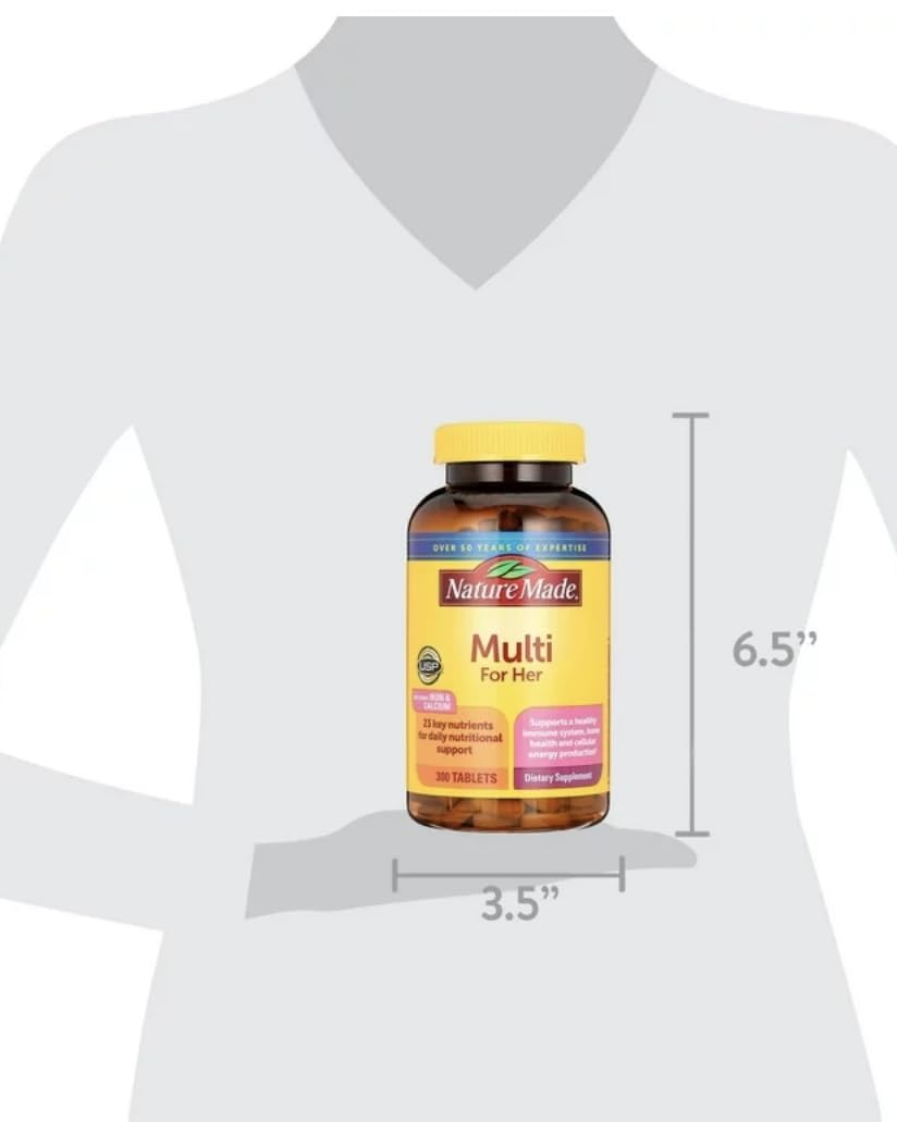 Nature Made Women's Multivitamin Tablets โ 300 Count for Daily Nutritional Support