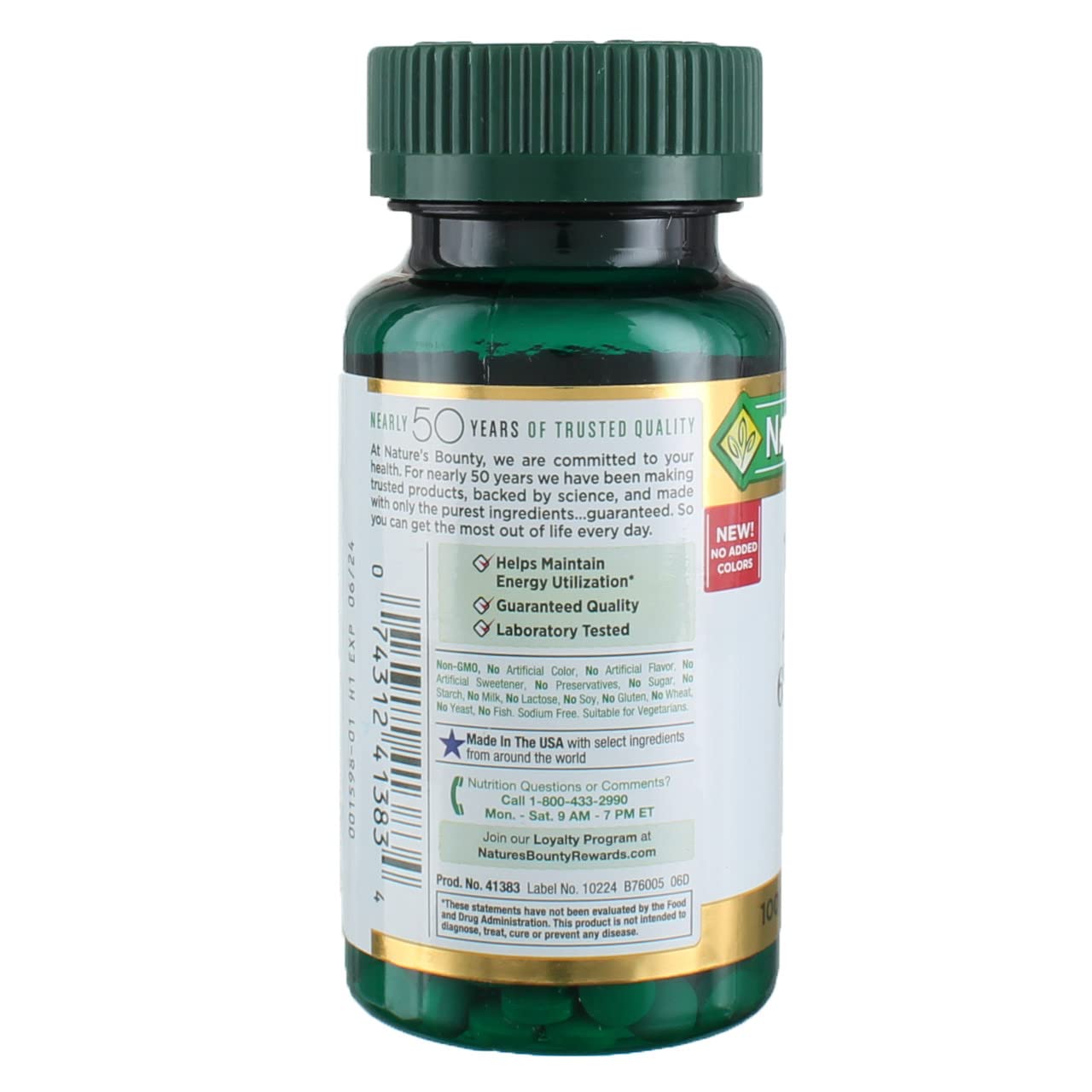 Nature's Bounty Iron 65 mg Tablets - 3-Pack | 100-Count Bottles
