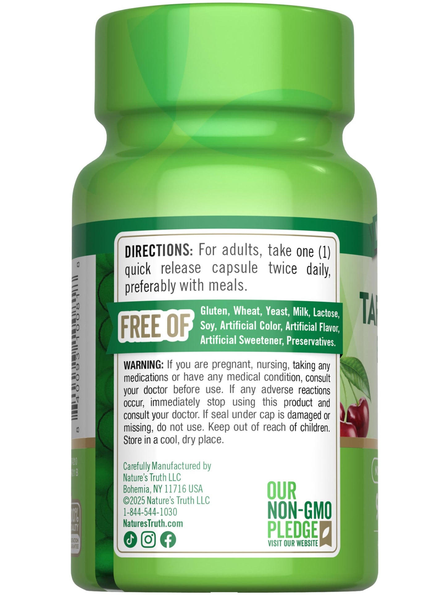 Nature's Truth Tart Cherry Extract Capsules โ 1200 mg, 90 Count | Non-GMO & Gluten Free