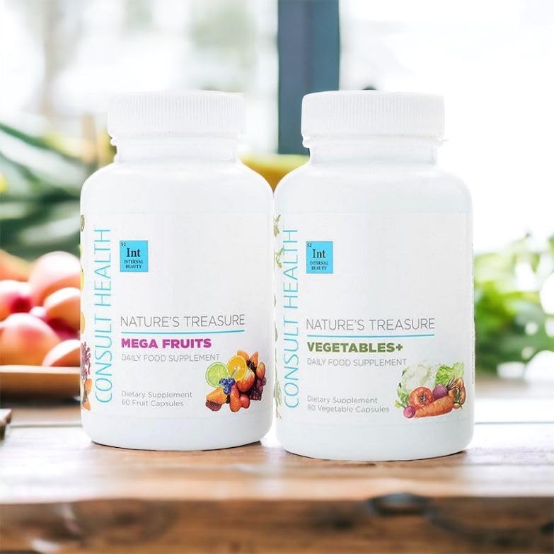 Nature's Treasure 60 Fruit & 60 Veggie Capsules โ 2-Pack, USA Grown
