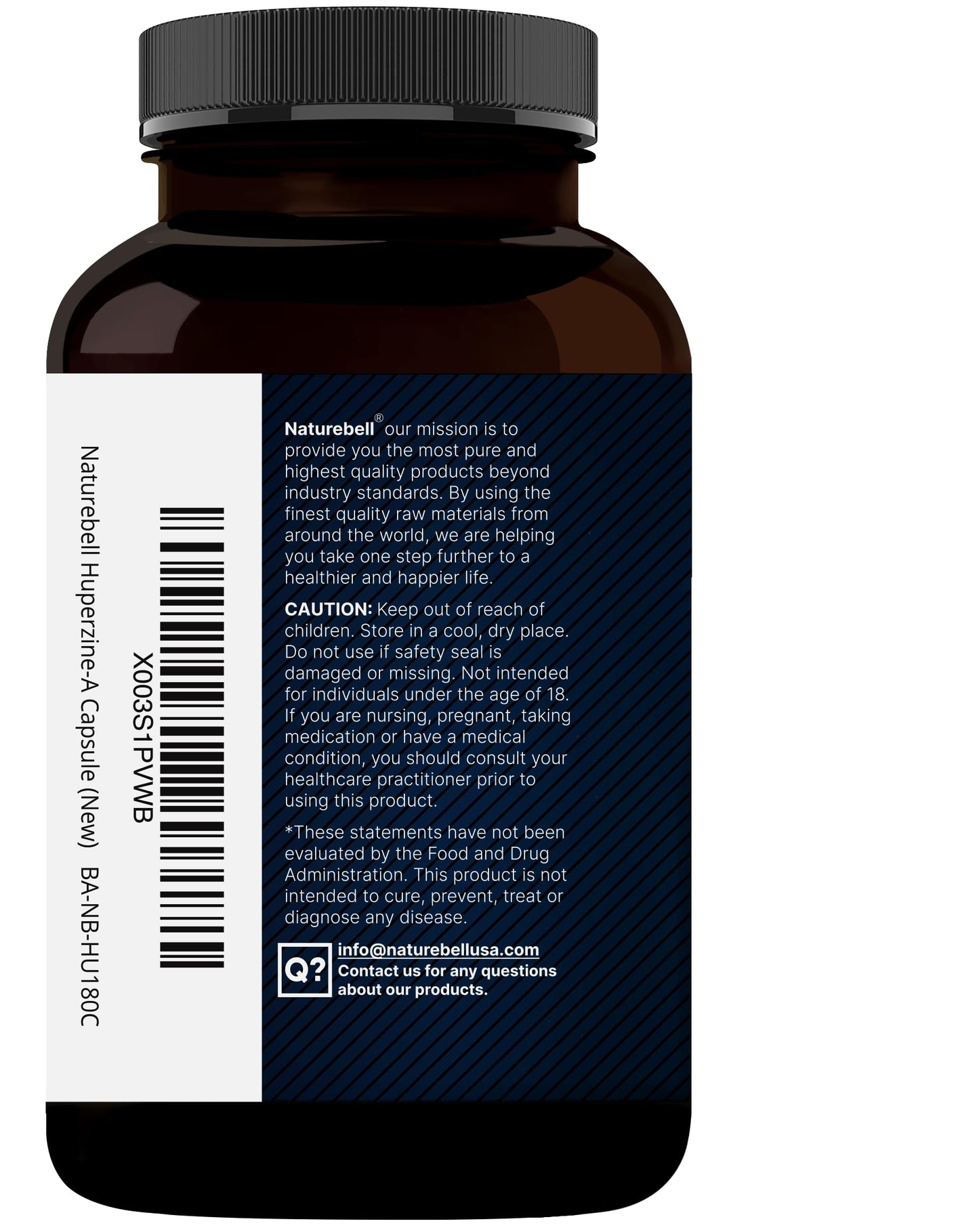 NatureBell Huperzine A 400mcg Per Serving | 240 Capsules β Focus, Cognition & Memory (Non-GMO)