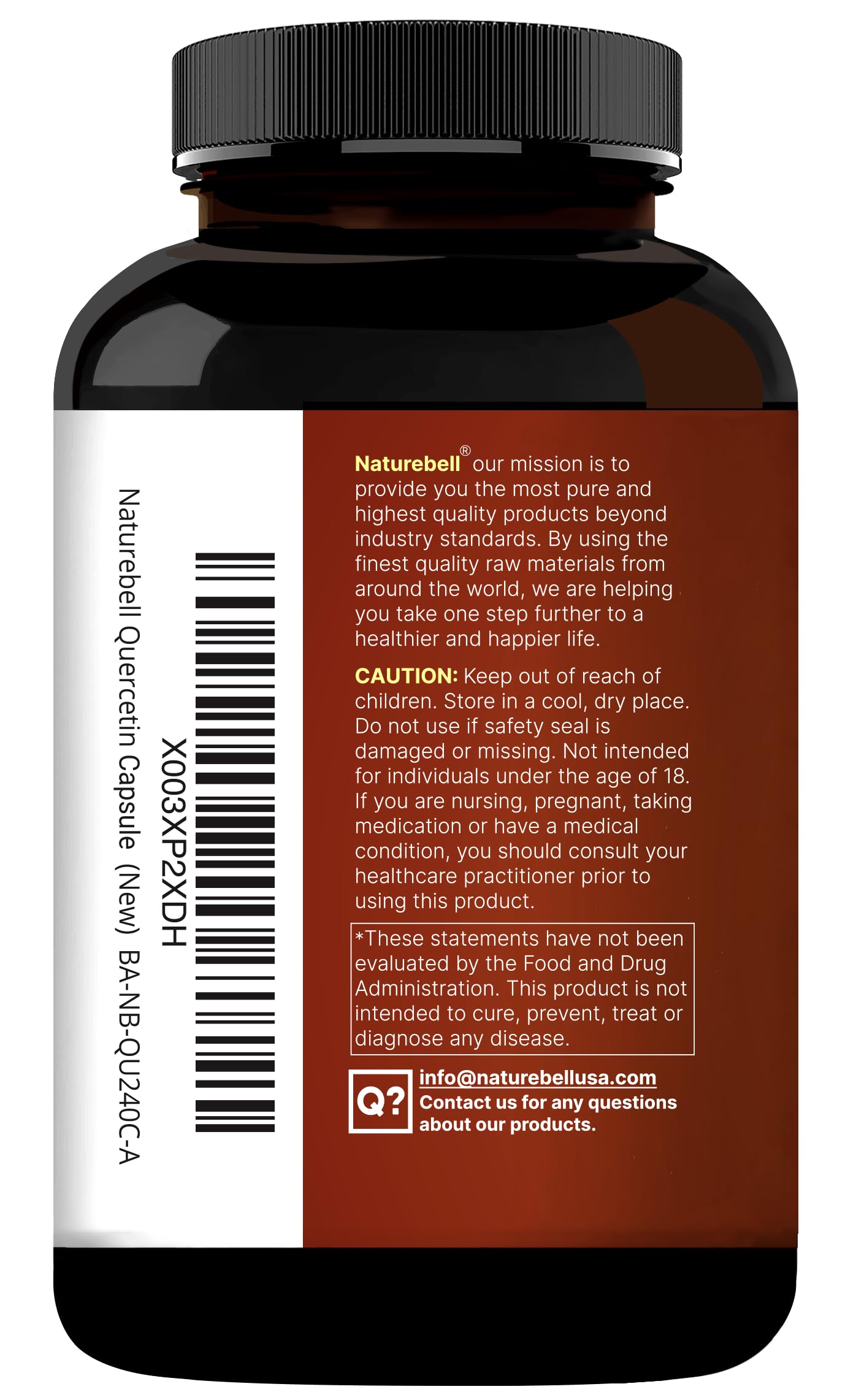 NatureBell Quercetin 1000mg per Serving โ 240 Capsules | Immune Support