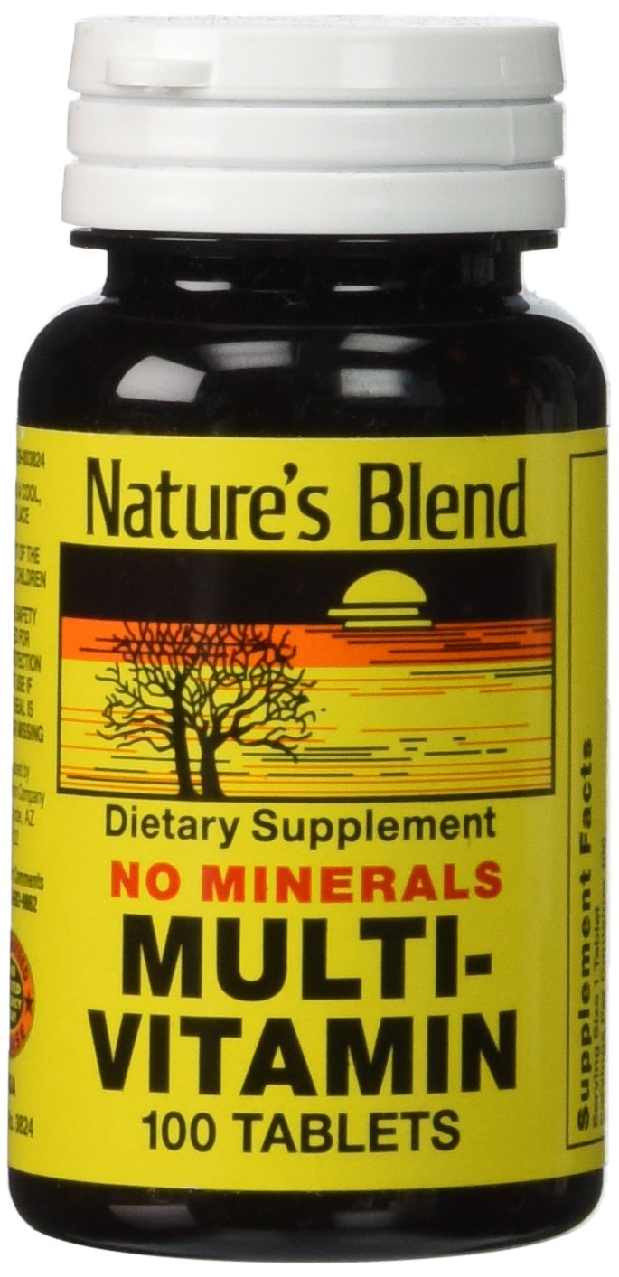 Nature's Blend Multivitamin No Minerals โ 100 Tabs (Model 3824)