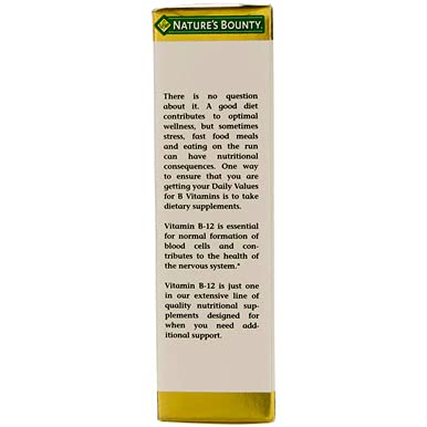 Nature's Bounty B-12 5000 mcg Sublingual Liquid โ Energy Support, 2 oz (Pack of 2)