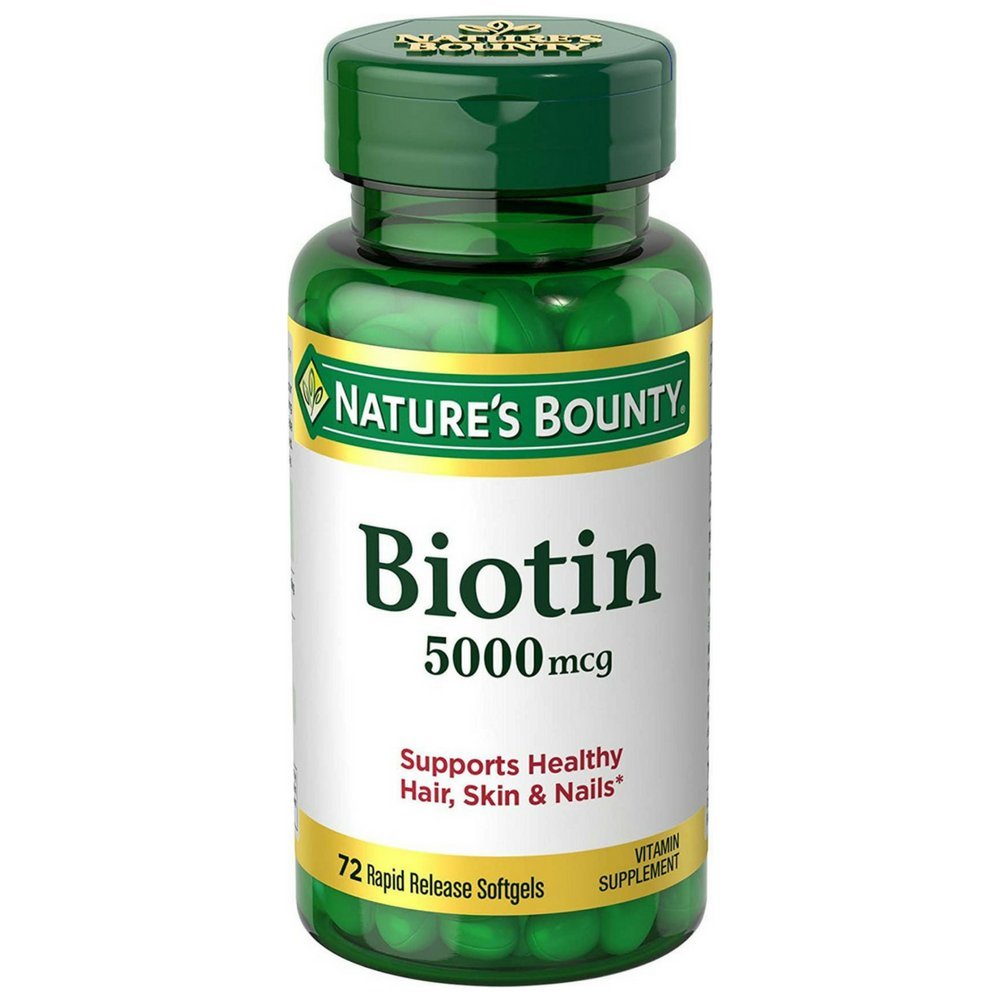 Nature's Bounty Biotin 5,000 mcg Caps, 72 ct โ Supports Energy Metabolism & Healthy Hair, Skin, Nails