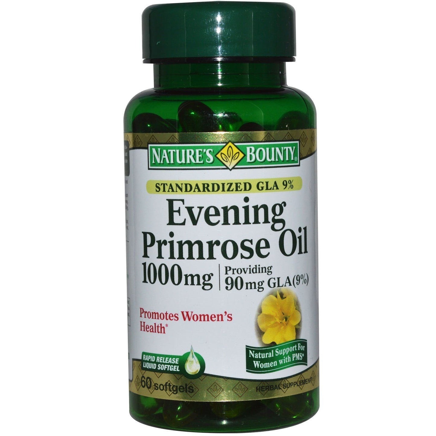 Nature's Bounty Evening Primrose Oil 1000 mg Softgels โ Pack of 2 (60 ea)