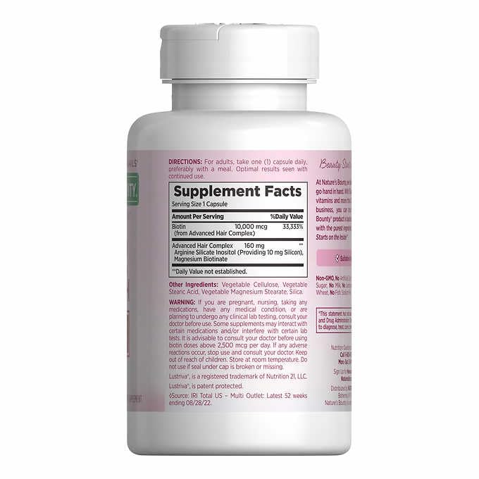Nature's Bounty Hair Growth Supplement โ 1 Per Day, Supports Thicker Hair (90 Capsules)