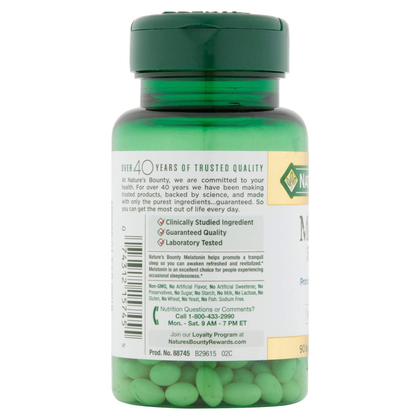 Nature's Bounty Super Strength Melatonin 5 mg Softgels 90 ea (Pack of 4) โ Sleep Support