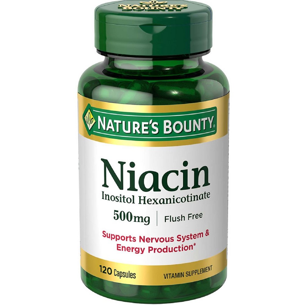 Nature's Bounty Niacin 500 mg Capsules โ 120 ea (Pack of 2)