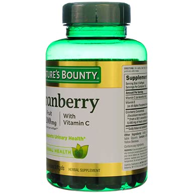 Nature's Bounty Cranberry with Vitamin C 4200 mg โ 250 Softgels (Pack of 3)