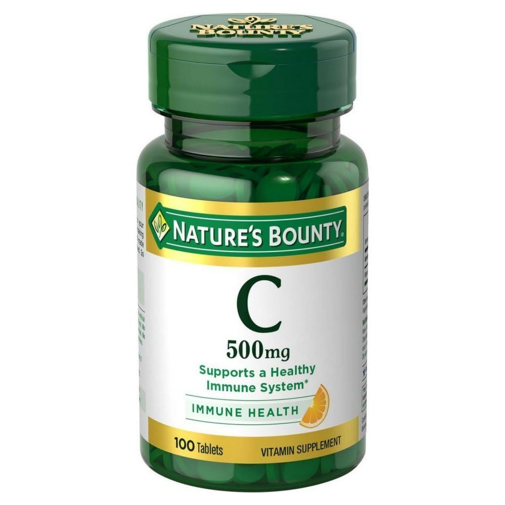 Nature's Bounty Vitamin C 500 mg Tablets โ 100 ea (Pack of 6) | Immune Support