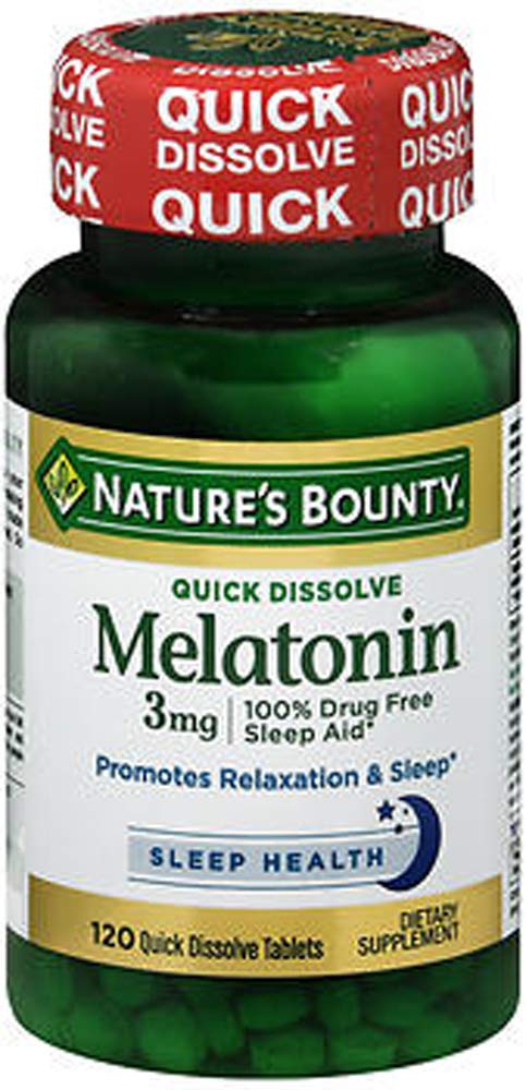 Nature's Brand Bounty Melatonin Quick Dissolve Tablets โ 120 Count