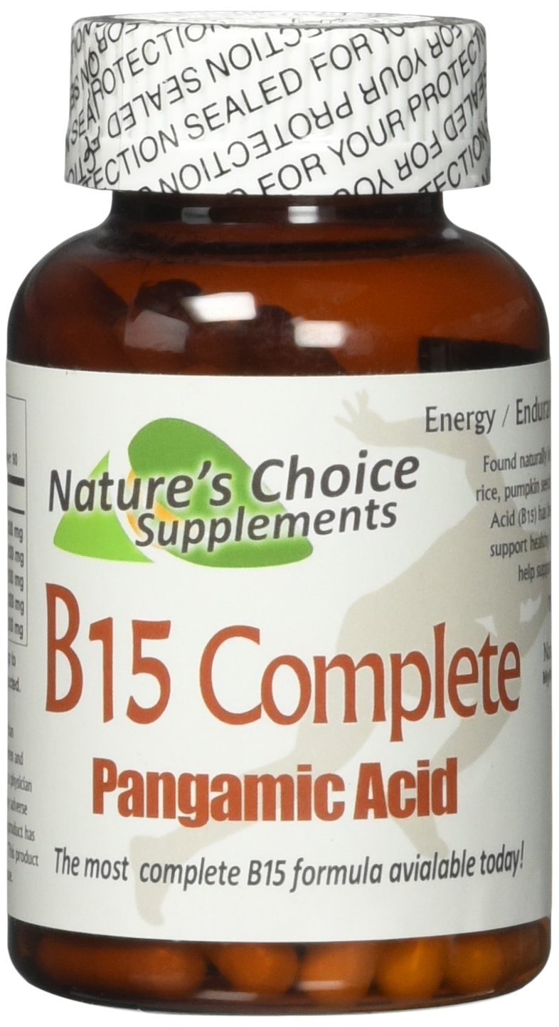 Nature's Choice B15 Complete Extra Strength Pangamic Acid - DMG & TMG 500mg, 90 Capsules