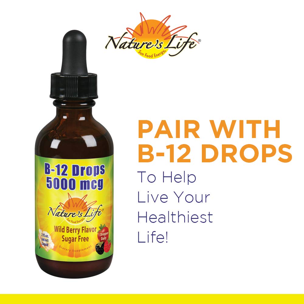 Drops of Sunshine Vitamin D-3 Drops 5000IU in Organic EVOO & Coconut Oil | Nature's Life โ 2 oz